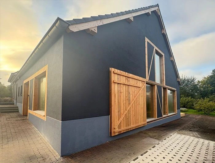 Buitenstucwerk gevel woning Wageningen